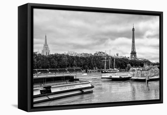 Paris sur Seine Collection - Bateaux Mouches IX-Philippe Hugonnard-Framed Stretched Canvas