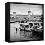 Paris sur Seine Collection - Crossing the Seine III-Philippe Hugonnard-Framed Stretched Canvas