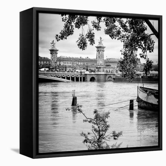 Paris sur Seine Collection - Crossing the Seine V-Philippe Hugonnard-Framed Stretched Canvas