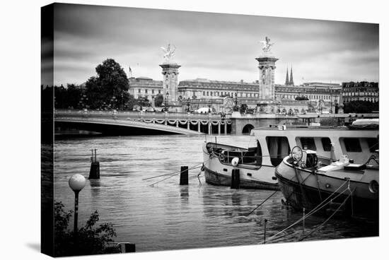 Paris sur Seine Collection - Crossing the Seine-Philippe Hugonnard-Stretched Canvas