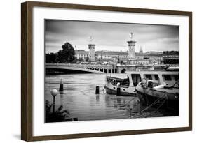 Paris sur Seine Collection - Crossing the Seine-Philippe Hugonnard-Framed Photographic Print