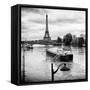 Paris sur Seine Collection - Floating Barge II-Philippe Hugonnard-Framed Stretched Canvas