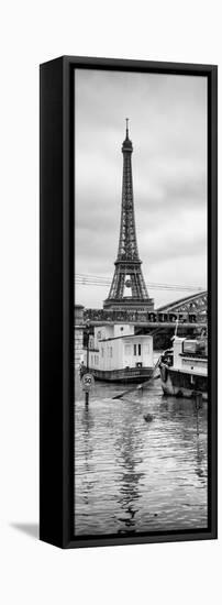 Paris sur Seine Collection - Floating Barge IV-Philippe Hugonnard-Framed Stretched Canvas