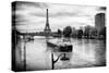 Paris sur Seine Collection - Floating Barge-Philippe Hugonnard-Stretched Canvas