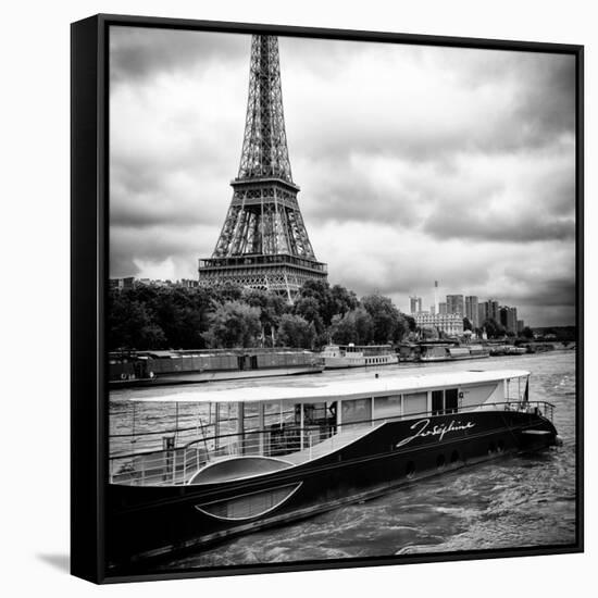 Paris sur Seine Collection - Josephine Cruise I-Philippe Hugonnard-Framed Stretched Canvas