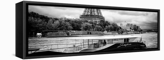 Paris sur Seine Collection - Josephine Cruise V-Philippe Hugonnard-Framed Stretched Canvas