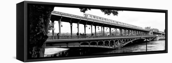 Paris sur Seine Collection - Metro Bridge III-Philippe Hugonnard-Framed Stretched Canvas