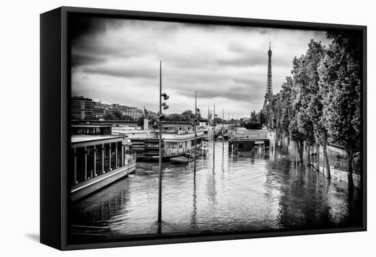 Paris sur Seine Collection - Morning on the Seine-Philippe Hugonnard-Framed Stretched Canvas