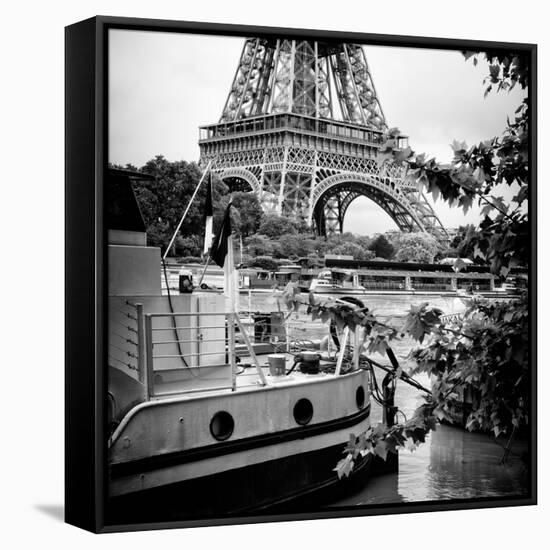 Paris sur Seine Collection - Paris Boat II-Philippe Hugonnard-Framed Stretched Canvas