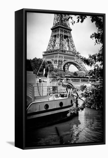 Paris sur Seine Collection - Paris Boat-Philippe Hugonnard-Framed Stretched Canvas