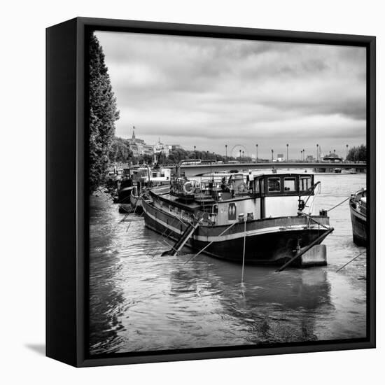 Paris sur Seine Collection - Paris Harbour II-Philippe Hugonnard-Framed Stretched Canvas