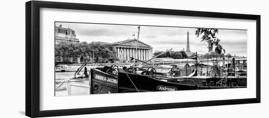 Paris sur Seine Collection - Seine Boats II-Philippe Hugonnard-Framed Photographic Print