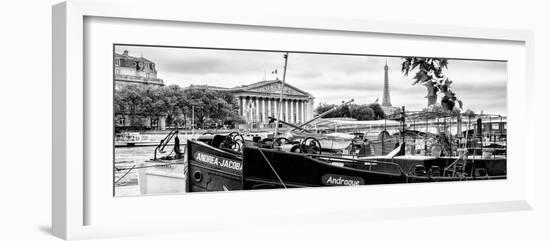 Paris sur Seine Collection - Seine Boats II-Philippe Hugonnard-Framed Photographic Print
