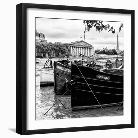 Paris sur Seine Collection - Seine Boats III-Philippe Hugonnard-Framed Photographic Print