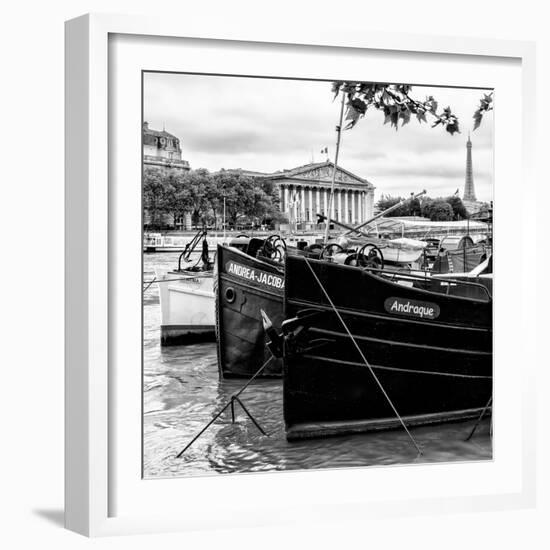 Paris sur Seine Collection - Seine Boats III-Philippe Hugonnard-Framed Photographic Print