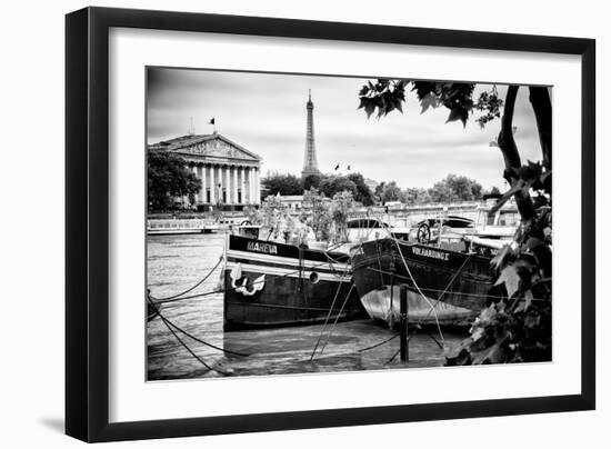 Paris sur Seine Collection - Seine Boats IV-Philippe Hugonnard-Framed Photographic Print