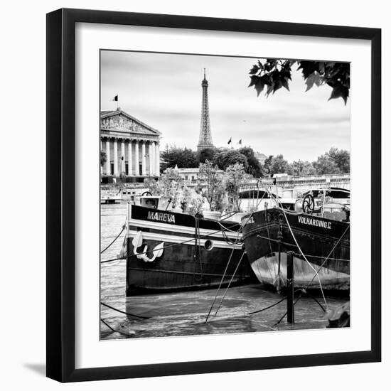 Paris sur Seine Collection - Seine Boats V-Philippe Hugonnard-Framed Photographic Print