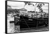 Paris sur Seine Collection - Seine Boats-Philippe Hugonnard-Framed Stretched Canvas