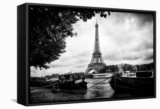 Paris sur Seine Collection - The Eiffel Tower and the Quays-Philippe Hugonnard-Framed Stretched Canvas