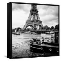 Paris sur Seine Collection - Vedettes de Paris VI-Philippe Hugonnard-Framed Stretched Canvas