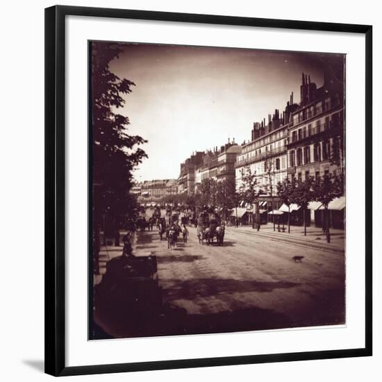 Paris, the Boulevard Montmartre under the Second Empire-Leon, Levy et Fils-Framed Photographic Print