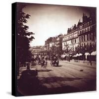 Paris, the Boulevard Montmartre under the Second Empire-Leon, Levy et Fils-Stretched Canvas