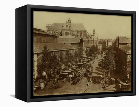 Paris, The Halles and the Pavillon Baltard-Brothers Neurdein-Framed Stretched Canvas