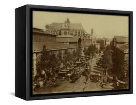 Paris, The Halles and the Pavillon Baltard-Brothers Neurdein-Framed Stretched Canvas