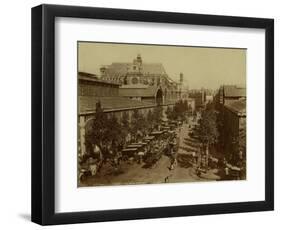 Paris, The Halles and the Pavillon Baltard-Brothers Neurdein-Framed Photographic Print