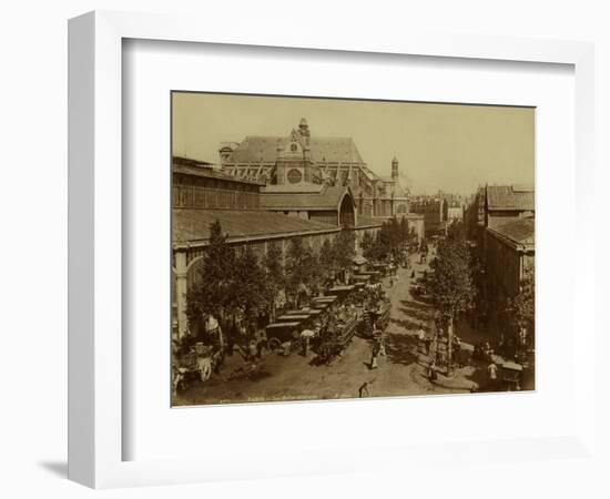 Paris, The Halles and the Pavillon Baltard-Brothers Neurdein-Framed Photographic Print