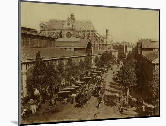 Paris, The Halles and the Pavillon Baltard-Brothers Neurdein-Mounted Photographic Print