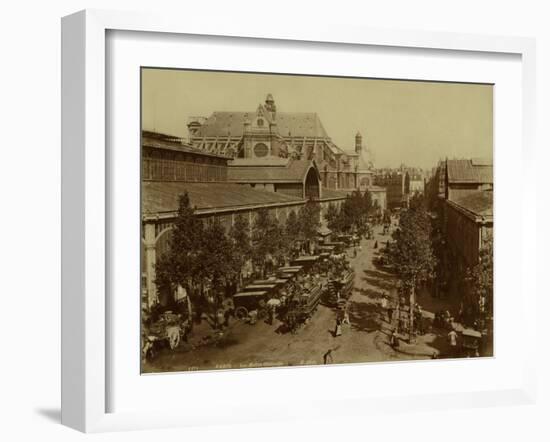 Paris, The Halles and the Pavillon Baltard-Brothers Neurdein-Framed Photographic Print