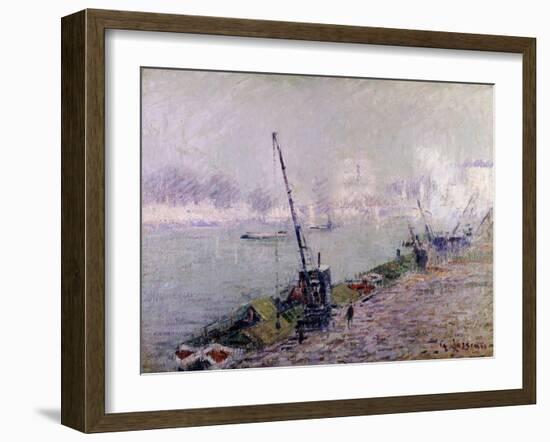 Paris, the Henri IV Bridge, in the Morning; Paris, Le Pont Henri IV, Le Matin-Gustave Loiseau-Framed Giclee Print