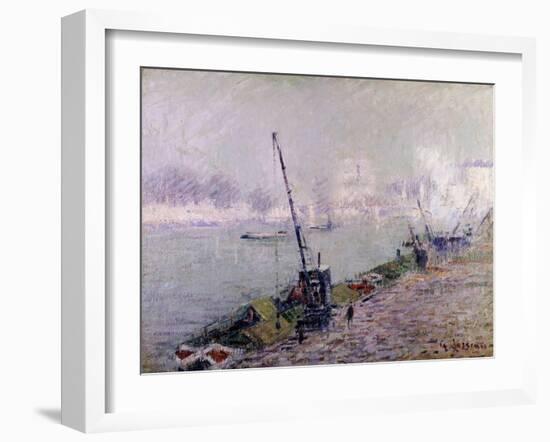 Paris, the Henri IV Bridge, in the Morning; Paris, Le Pont Henri IV, Le Matin-Gustave Loiseau-Framed Giclee Print