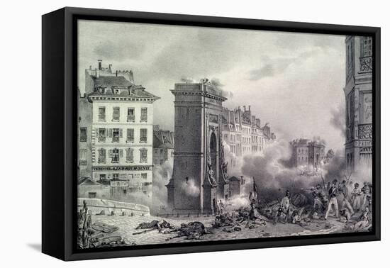 Paris. the July Revolution of 1830, 1830-null-Framed Stretched Canvas
