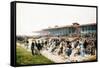 Paris, the Races at Longchamp-Ludovico Marchetti-Framed Stretched Canvas