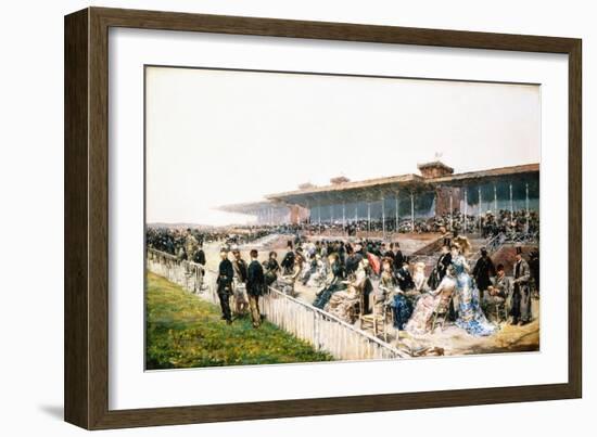 Paris, the Races at Longchamp-Ludovico Marchetti-Framed Giclee Print