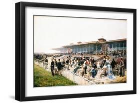 Paris, the Races at Longchamp-Ludovico Marchetti-Framed Giclee Print