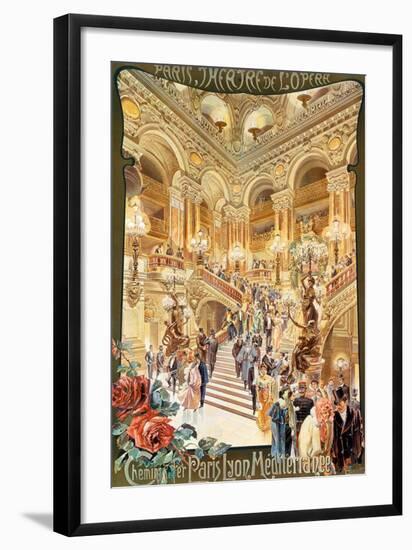 Paris, Theatre de l'Opera-null-Framed Art Print