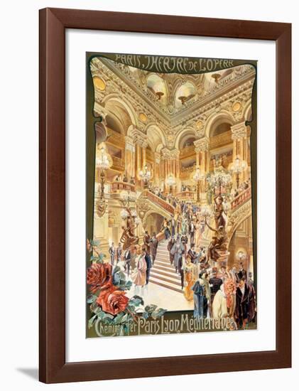 Paris, Theatre de l'Opera-null-Framed Art Print