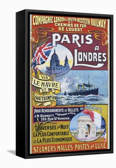 Paris to London; Paris a Londres-null-Framed Stretched Canvas