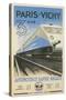 Paris to Vichy Train Poster-null-Stretched Canvas