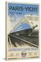 Paris to Vichy Train Poster-null-Stretched Canvas