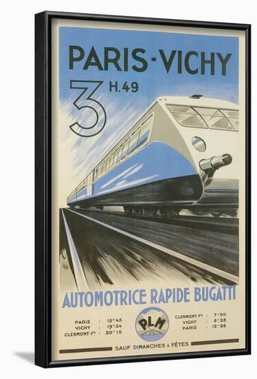 Paris to Vichy Train Poster-null-Framed Art Print