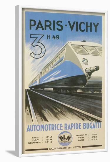 Paris to Vichy Train Poster-null-Framed Art Print