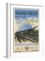 Paris to Vichy Train Poster-null-Framed Art Print