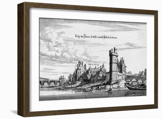 Paris Tour de Nesle-Mathieu Merian-Framed Art Print