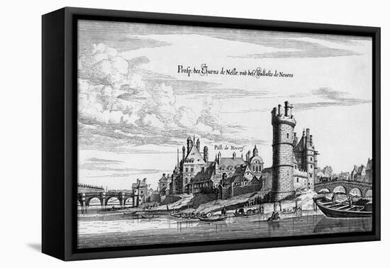 Paris Tour de Nesle-Mathieu Merian-Framed Stretched Canvas