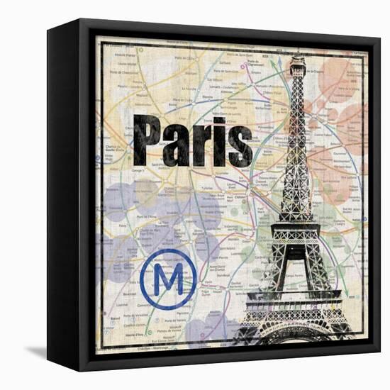 Paris Train-Lauren Gibbons-Framed Stretched Canvas