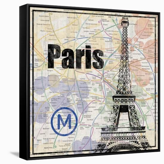 Paris Train-Lauren Gibbons-Framed Stretched Canvas